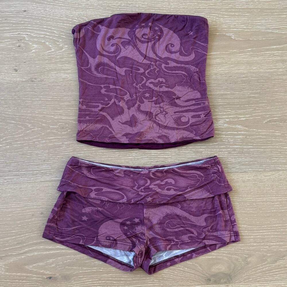 I.AM.GIA Top & shorts Set Paisley Rhiannon Size S Burgundy